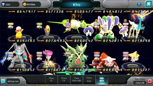 MÃ : #TTS1417 - SV 276 - V16 - TOP4 ALL- HOOH CỘNG HƯỞNG DYNAMAX - WHITE CỘNG HƯỞNG DYNAMAX  DIANCIE CỘNG HƯỞNG DYNAMAX RAY DYNAMAX QUÁ NGON