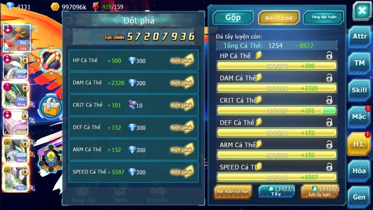 MÃ : #TTS1417 - SV 276 - V16 - TOP4 ALL- HOOH CỘNG HƯỞNG DYNAMAX - WHITE CỘNG HƯỞNG DYNAMAX  DIANCIE CỘNG HƯỞNG DYNAMAX RAY DYNAMAX QUÁ NGON