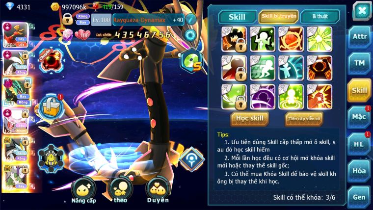 MÃ : #TTS1417 - SV 276 - V16 - TOP4 ALL- HOOH CỘNG HƯỞNG DYNAMAX - WHITE CỘNG HƯỞNG DYNAMAX  DIANCIE CỘNG HƯỞNG DYNAMAX RAY DYNAMAX QUÁ NGON