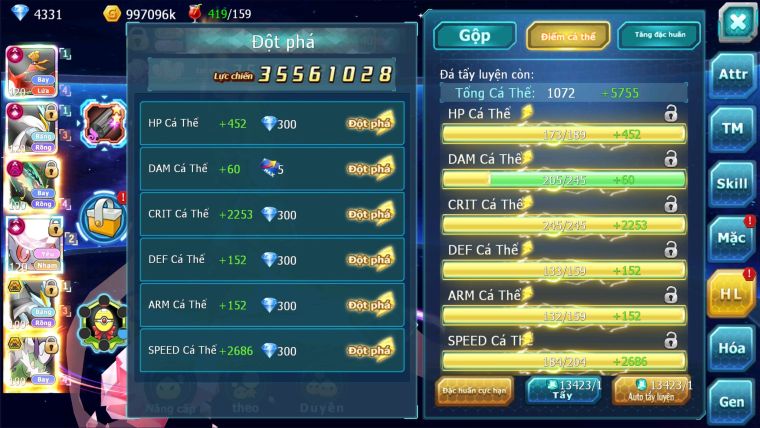 MÃ : #TTS1417 - SV 276 - V16 - TOP4 ALL- HOOH CỘNG HƯỞNG DYNAMAX - WHITE CỘNG HƯỞNG DYNAMAX  DIANCIE CỘNG HƯỞNG DYNAMAX RAY DYNAMAX QUÁ NGON