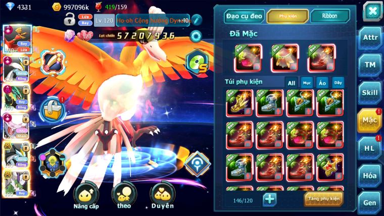 MÃ : #TTS1417 - SV 276 - V16 - TOP4 ALL- HOOH CỘNG HƯỞNG DYNAMAX - WHITE CỘNG HƯỞNG DYNAMAX  DIANCIE CỘNG HƯỞNG DYNAMAX RAY DYNAMAX QUÁ NGON