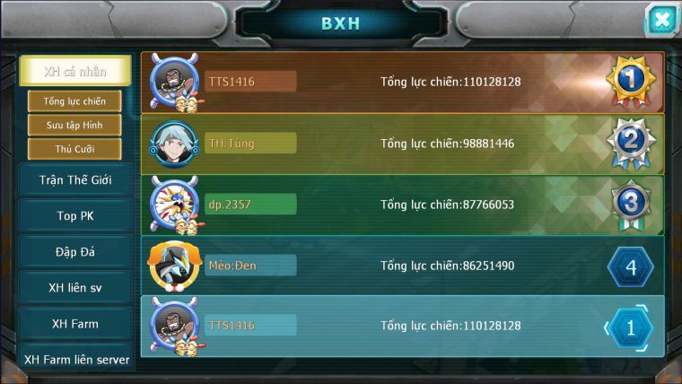 MÃ : #TTS1416 - SV 1046 - TOP1 ALL - 4K1 SÁCH -V14- 3 TEAM CỘNG HƯỞNG TÍCH LÊN YVETAL NỮA MAX TEAM!!