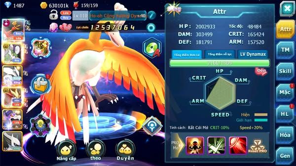 MÃ ; #TTS1425 - SV 1509 - V13 HOOH CH DYNAMAX FULL NÂNG CỰC NGON
