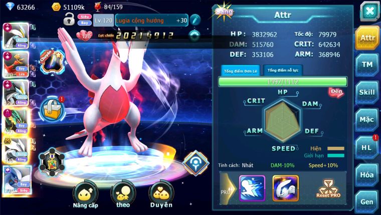 MÃ : #TTS1450 - SV 636 - TOP2-3 CHAM - TOP2 -WB CH DYANMAX HOOH CH DYNAMAX RAY DYNAMAX UNVOA BÁ CHỦ  LUGIA CH ULTRA SUN CỰC CHẤT