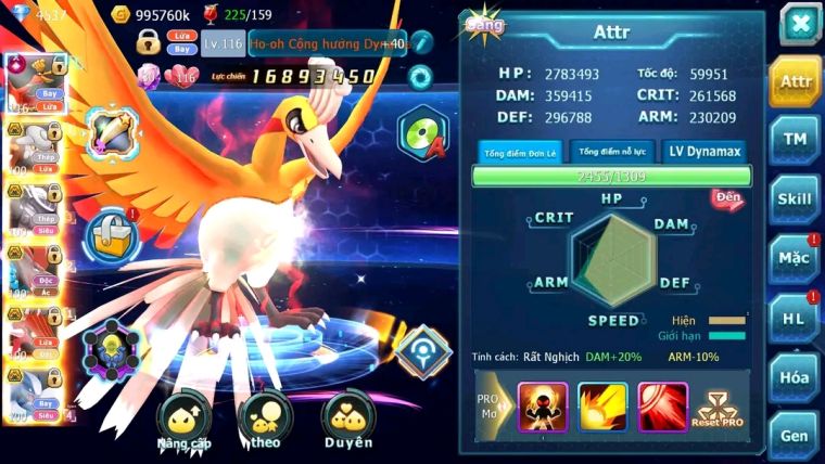 MÃ : #TTS1470 - SV 980 - HOOH CH DYNAMAX HENTRAN BC MEW GIÁP BC BTAA BC CẶP LATI BC