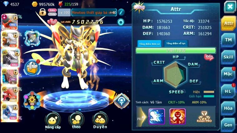 MÃ : #TTS1470 - SV 980 - HOOH CH DYNAMAX HENTRAN BC MEW GIÁP BC BTAA BC CẶP LATI BC