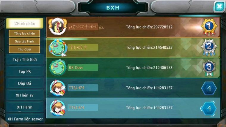 MÃ : #TTS1474 - SV 646 - TOP 4 - WB CH DYNMAX HOOH  CH DYNAMAX LC KHỦNG 3 TEAM CHAM CỰC CHẤT
