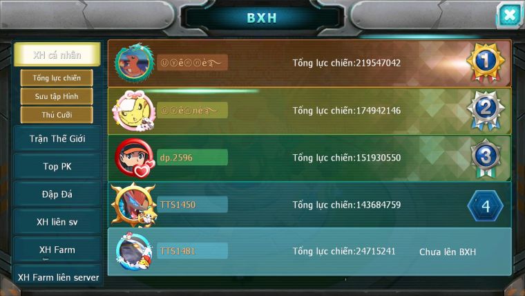 MÃ : #TTS1481 - SV 619 - HOOH DYNAMAX DIANCIE BC UNVOA HENTRAN BC QVBC BC NHIỀU PET HT