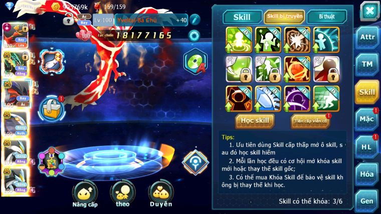 MÃ : #TTS1478 - SV 948 - TOP9 - HOOH CH DYNAMAX DƯ 100K KC RAY BC YVETAL BC  CẶP CÁ BC BUILD MAX LỆCH
