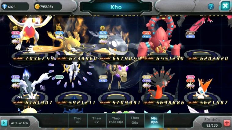 MÃ : #TTS1490 - SV 1117 - TOP 11 - HOOH CH DYNAMAX RAY BC DIANCIE DYNAMAX THẦN GIÓ BC UNVOA WB BC NHIỀU PET HT  NGON