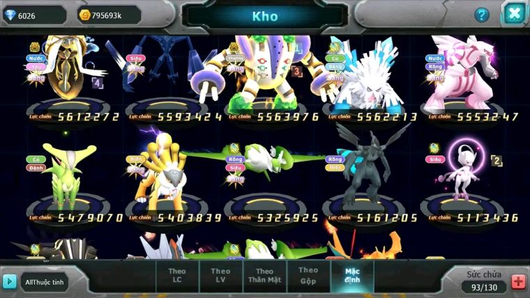 MÃ : #TTS1490 - SV 1117 - TOP 11 - HOOH CH DYNAMAX RAY BC DIANCIE DYNAMAX THẦN GIÓ BC UNVOA WB BC NHIỀU PET HT  NGON