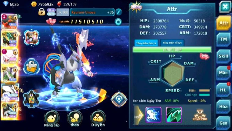 MÃ : #TTS1490 - SV 1117 - TOP 11 - HOOH CH DYNAMAX RAY BC DIANCIE DYNAMAX THẦN GIÓ BC UNVOA WB BC NHIỀU PET HT  NGON