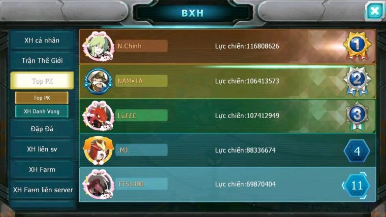 MÃ : #TTS1490 - SV 1117 - TOP 11 - HOOH CH DYNAMAX RAY BC DIANCIE DYNAMAX THẦN GIÓ BC UNVOA WB BC NHIỀU PET HT  NGON