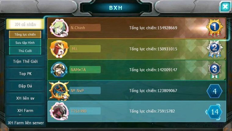 MÃ : #TTS1490 - SV 1117 - TOP 11 - HOOH CH DYNAMAX RAY BC DIANCIE DYNAMAX THẦN GIÓ BC UNVOA WB BC NHIỀU PET HT  NGON