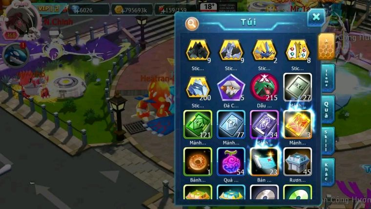 MÃ : #TTS1490 - SV 1117 - TOP 11 - HOOH CH DYNAMAX RAY BC DIANCIE DYNAMAX THẦN GIÓ BC UNVOA WB BC NHIỀU PET HT  NGON