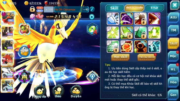 MÃ : #TTS1706 - SV 1173 - TOP10 - HOOH DYNAMAX CẶP Z BÁ CHỦ 10TR ATM - FULL SS CỰC NGON