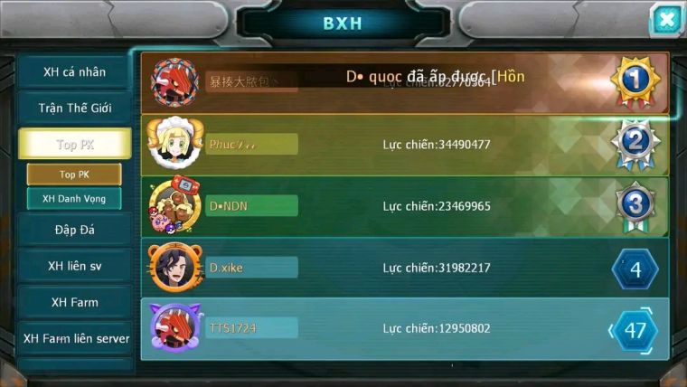 MÃ : #TTS1724 - SV 1579 - V12- TOP47 HOOH DYNAMAX UNVOA QVLD BC  NGON LÀNH