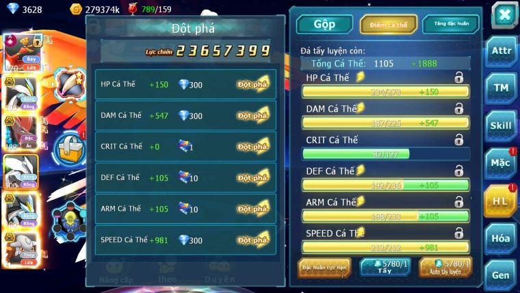 MÃ : #TTS1735 - SV 1175 - V13- TOP40 - HOOH CH DYNAMAX UNVOA WB BC BTAA BÁ CHỦ  MEW GIÁP BC QUÁ NGON