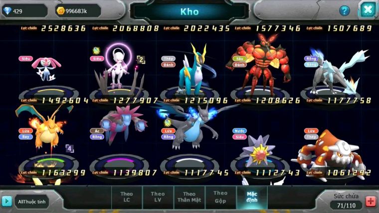 MÃ : #TTS1746 - SV 1349 - VIP0 NGUYÊN ZIN - PALKIA CỘNG HƯỞNG MEW GIÁP BC CẶP LATI BC KYOGRE BC QUÁ THƠM