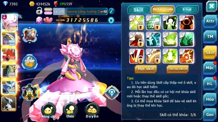MÃ : #TTS1751 - SV 1480 - TOP11- DIANCIE CỘNG HƯỞNG DYNAMAX LC SIÊU KHỦNG  TEAM NƯỚC NHAM ĐẤT NGON