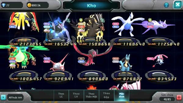MÃ : #TTS1766- SV1588 - HOOH BLACK  GROUDON LUGIA QUÁ NGON