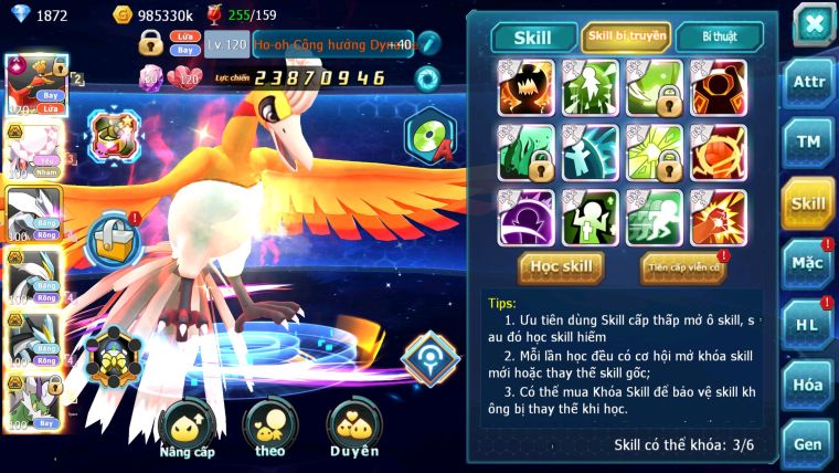 MÃ : #tTS1768 -SV1219- TOP 19 - V12 - HOOH CH DYNAMAX DIANCIE BC UNVOA WB BC  THẦN GIÓ BC KYOGRE BÁ CHỦ PAL BÁ CHỦ
