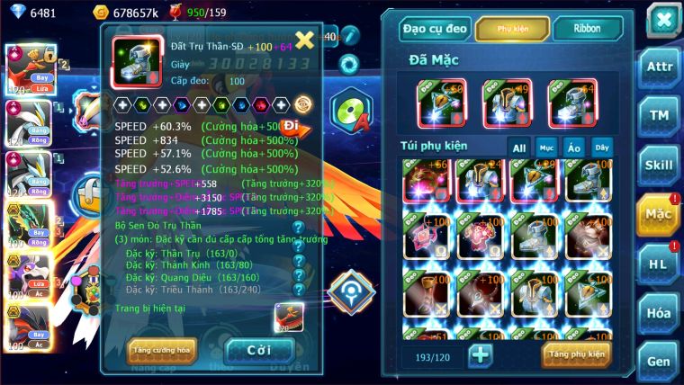MÃ : #TTS1784 - SV 1165- TOP8-V15- HOOH WB CH DYNAAXM RAY  BC DRAK HOOH BC  QUÁ NGON