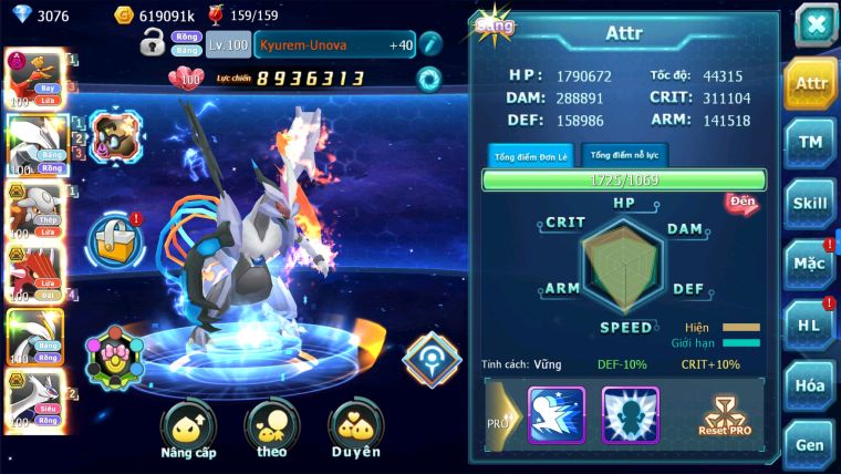 MÃ : #TTS1791 - SV1189 - TOP 37 -V5- HOOH DYNAMAX BUILD LỆCH  UNVOA CẶP LATI 2 TEAM NGON