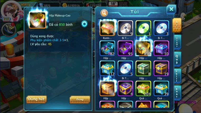 MÃ : #TTS1791 - SV1189 - TOP 37 -V5- HOOH DYNAMAX BUILD LỆCH  UNVOA CẶP LATI 2 TEAM NGON