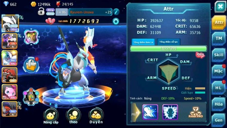 MÃ : #TTS1800 - SV 1646 - TOP16 - V9 -UNVOA DRAK HÔH LUGIA  GROUDON  QUÁ NGON