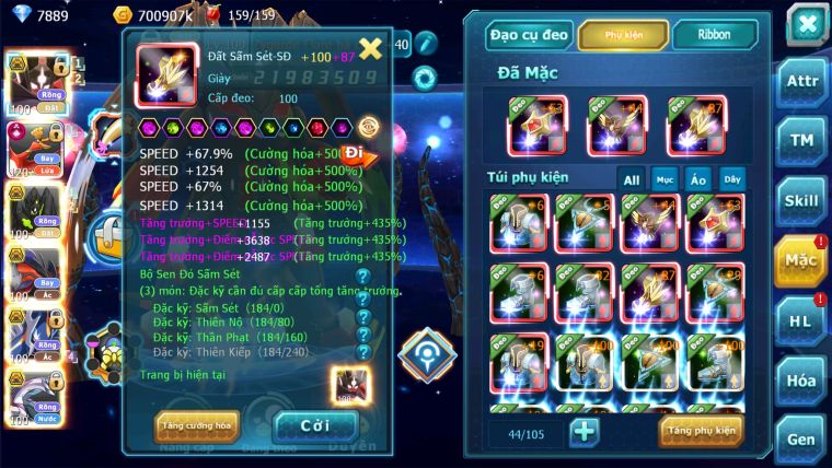 MÃ : #TTS1805 - SV1491 - TOP8 TÍCH LIÊN - 900 SAHCS- V15 - CẶP ZEVIL BÁ CHỦ LC SUPER KHỦNG- HÔH CH  DYNAMAX  3 TEAM NGỌT SỚT