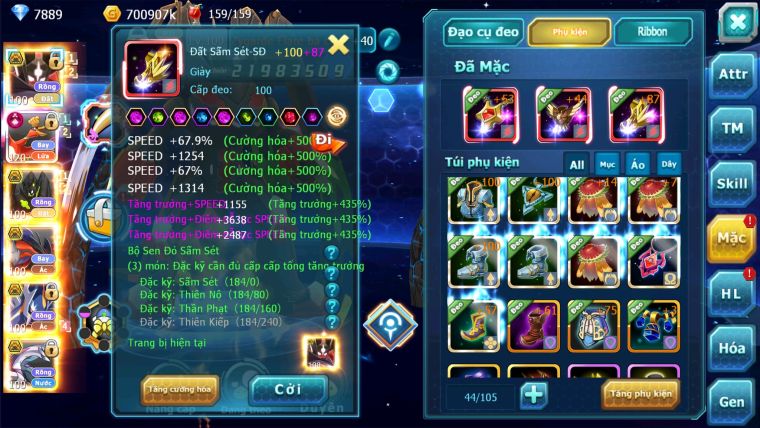 MÃ : #TTS1805 - SV1491 - TOP8 TÍCH LIÊN - 900 SAHCS- V15 - CẶP ZEVIL BÁ CHỦ LC SUPER KHỦNG- HÔH CH  DYNAMAX  3 TEAM NGỌT SỚT