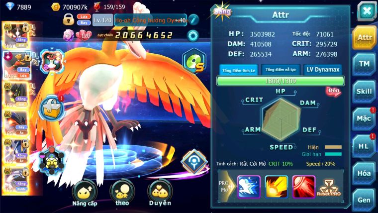 MÃ : #TTS1805 - SV1491 - TOP8 TÍCH LIÊN - 900 SAHCS- V15 - CẶP ZEVIL BÁ CHỦ LC SUPER KHỦNG- HÔH CH  DYNAMAX  3 TEAM NGỌT SỚT