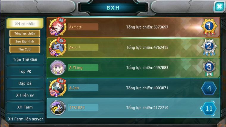 MÃ : #TTS1825 - SV 1685 - V4- TOP11  TEAM SIÊU HOT SVM AMDO RAIKOU GOODRA