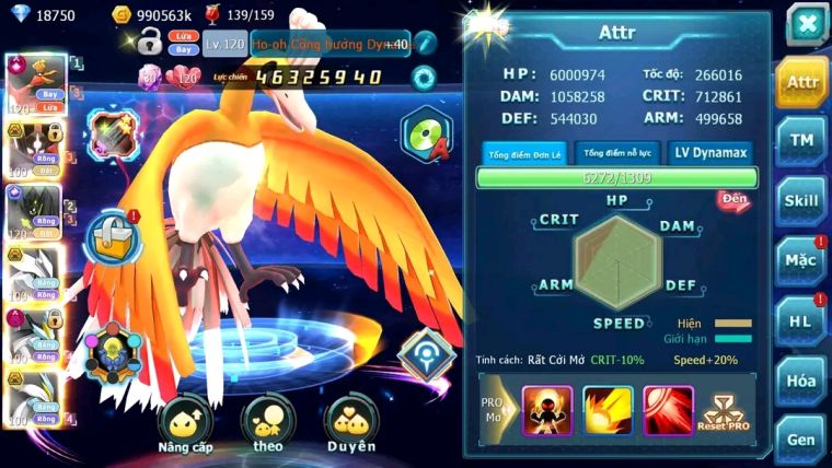 MÃ : #tTS1828 - SV1267- TOP 5 ( LỖI BXHLC) V16 - HOOH CH DYNAAMX  CẶP ZYGARDE BÁ CHỦ UNVOA BW QUÁ ĐỈNH