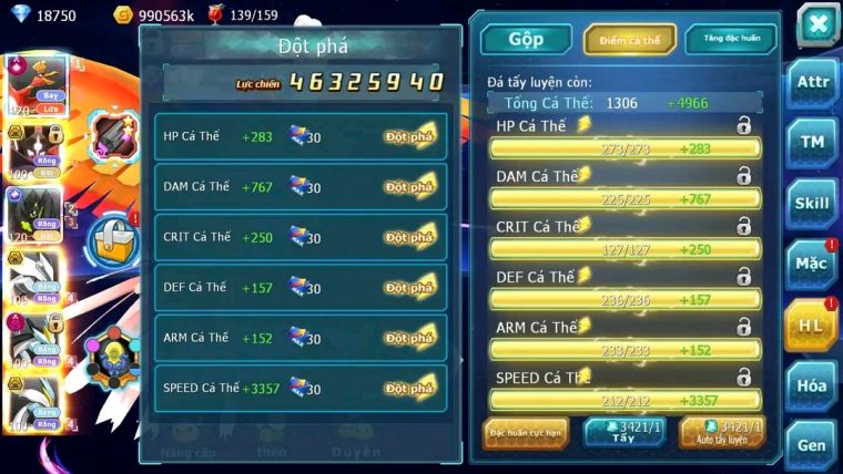 MÃ : #tTS1828 - SV1267- TOP 5 ( LỖI BXHLC) V16 - HOOH CH DYNAAMX  CẶP ZYGARDE BÁ CHỦ UNVOA BW QUÁ ĐỈNH