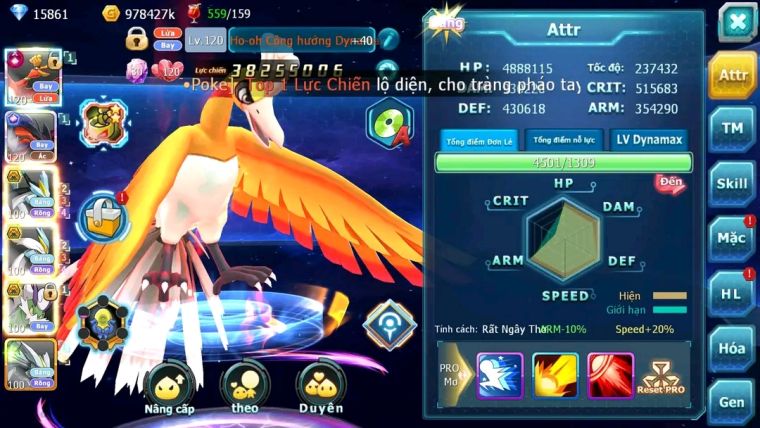 MÃ : #TTS1836 - SV 996 - TOP6PK - V12 - 1K2 SÁCH -HOOH CH DYNAMAX FULL SS- TCN MAX  - YVETAL BUILD DAME SÉT HH CỰC CHẤT 3 TEAM MẠNH