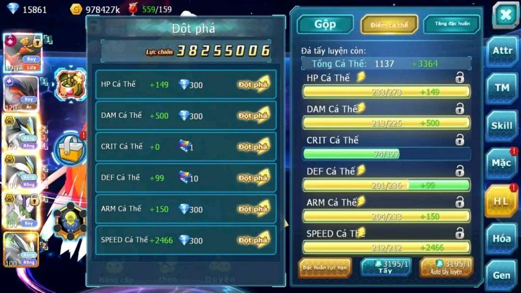 MÃ : #TTS1836 - SV 996 - TOP6PK - V12 - 1K2 SÁCH -HOOH CH DYNAMAX FULL SS- TCN MAX  - YVETAL BUILD DAME SÉT HH CỰC CHẤT 3 TEAM MẠNH
