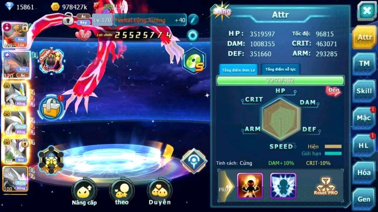 MÃ : #TTS1836 - SV 996 - TOP6PK - V12 - 1K2 SÁCH -HOOH CH DYNAMAX FULL SS- TCN MAX  - YVETAL BUILD DAME SÉT HH CỰC CHẤT 3 TEAM MẠNH