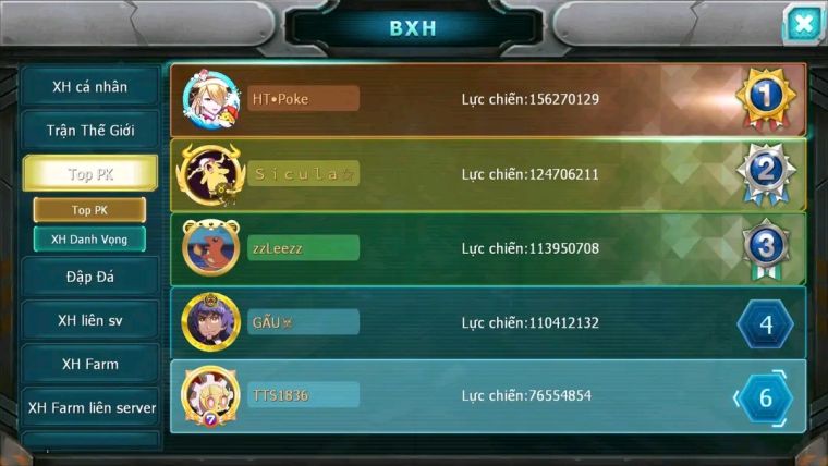 MÃ : #TTS1836 - SV 996 - TOP6PK - V12 - 1K2 SÁCH -HOOH CH DYNAMAX FULL SS- TCN MAX  - YVETAL BUILD DAME SÉT HH CỰC CHẤT 3 TEAM MẠNH