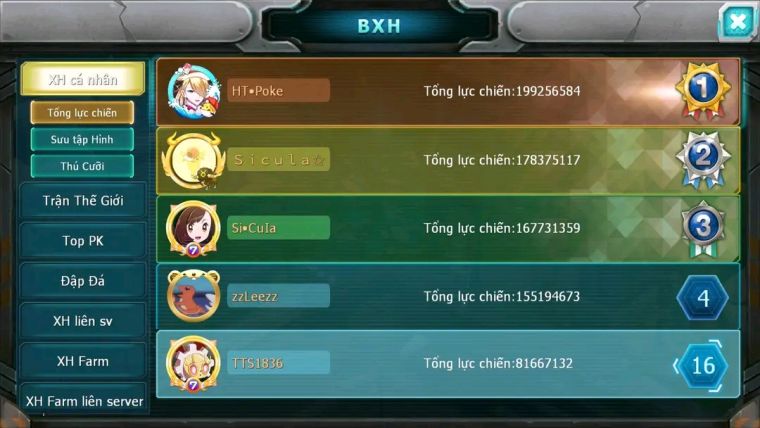 MÃ : #TTS1836 - SV 996 - TOP6PK - V12 - 1K2 SÁCH -HOOH CH DYNAMAX FULL SS- TCN MAX  - YVETAL BUILD DAME SÉT HH CỰC CHẤT 3 TEAM MẠNH