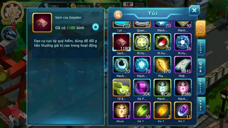 MÃ : #TTS1836 - SV 996 - TOP6PK - V12 - 1K2 SÁCH -HOOH CH DYNAMAX FULL SS- TCN MAX  - YVETAL BUILD DAME SÉT HH CỰC CHẤT 3 TEAM MẠNH