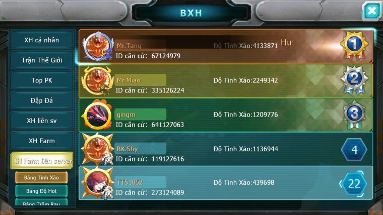 MÃ : #TTS1852- SV 273 - TOP22 FARM LSV- NỀN RẤT CAO CHO AE BIẾT CHƠI KHỎI NẠP !! DÀN PET NHƯ ẢNH CỰC CHẤT