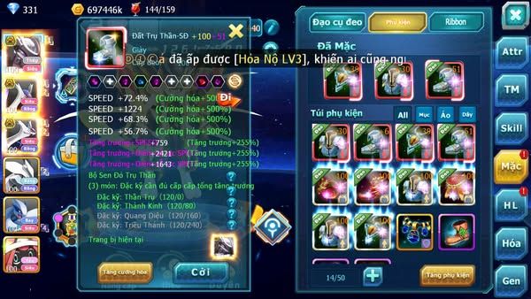 MÃ : #TTS1862 - SV 1530 - TOP 33- MEW GIÁP BÁ CHỦ FULL ĐỒ TẤN CÔNG NHANH LV 3 CẶP LATI BC CỰC BÁ ĐẠO