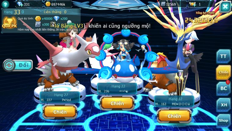 MÃ : #TTS1862 - SV 1530 - TOP 33- MEW GIÁP BÁ CHỦ FULL ĐỒ TẤN CÔNG NHANH LV 3 CẶP LATI BC CỰC BÁ ĐẠO