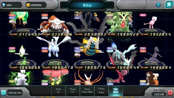 MÃ : #TTS1870-SV 1473 - V11- TEAM YÊU BC  LUGIA BC PALKIA BC