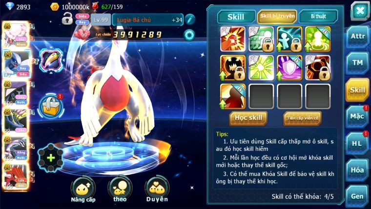 MÃ : #TTS1870-SV 1473 - V11- TEAM YÊU BC  LUGIA BC PALKIA BC