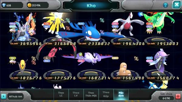 MÃ : #TTS1872 - SV 1590- TOP9 - V9 - UNVOA HÔH KYOGRE ĐUA TOP SVM