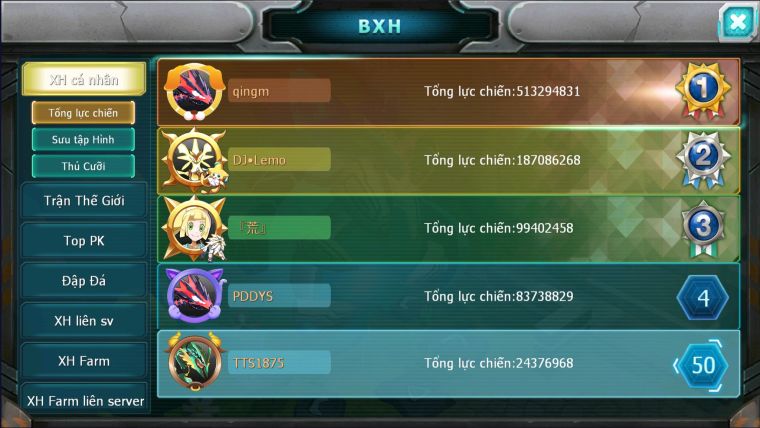 MÃ : #TTS1875 - SV1551- TOP 26 - V13- HOOH CH DYNAAMX YVETAL BC  THẦN GIÓ BC TEAM BAY NGON