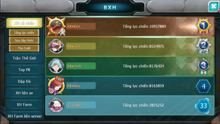 MÃ : #TTS1881 - SV1667 - TOP28 -HOOH UNVOA  GROUDON QUÁ NGON